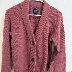 GAP Dusty Rose Knit Cardigan